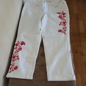 Style & Co. Cream Curvy Boyfriend Jeans